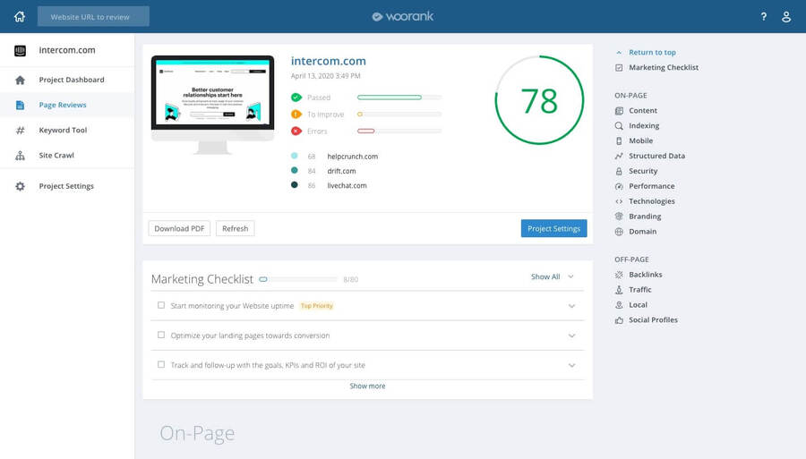 WooRank công cụ kiểm tra SEO Onpage đơn giản và dễ sử dụng